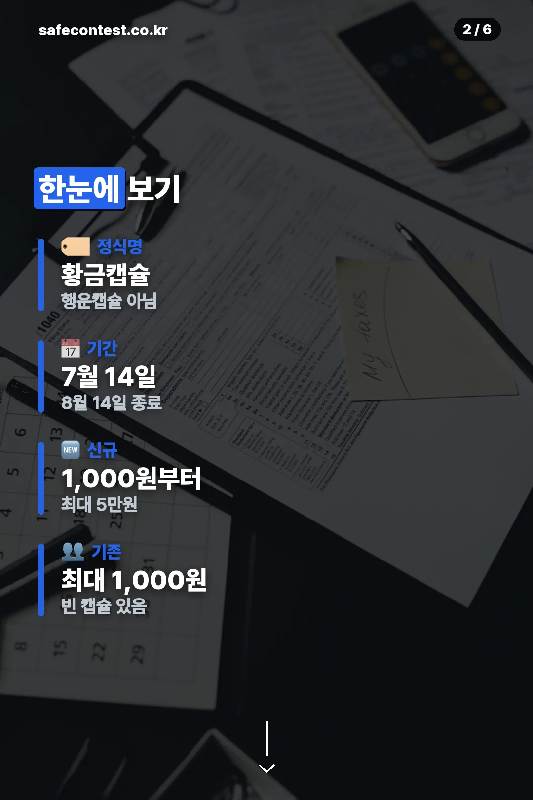 기간과 금액 요약
