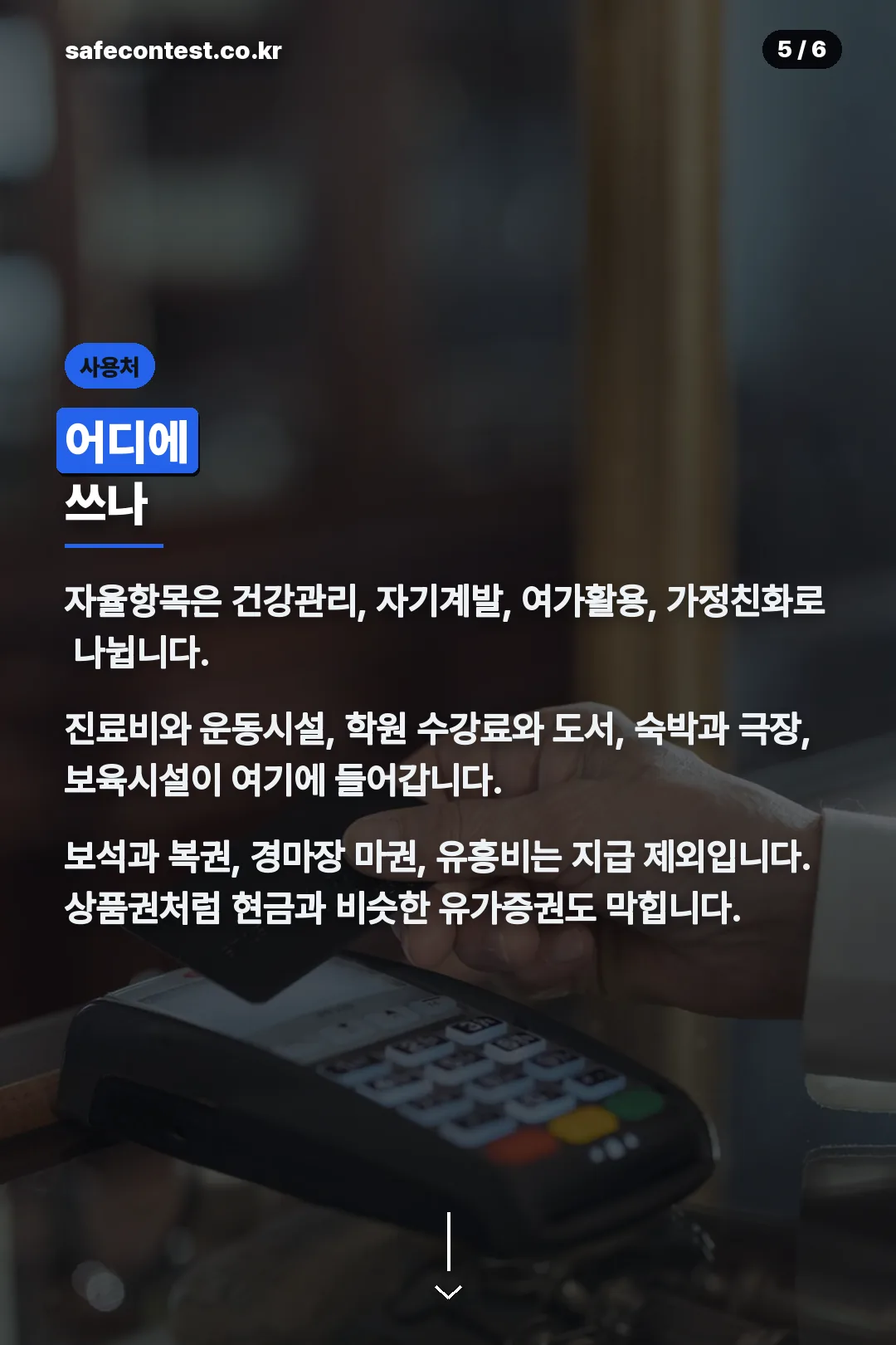 사용처와 제외 항목