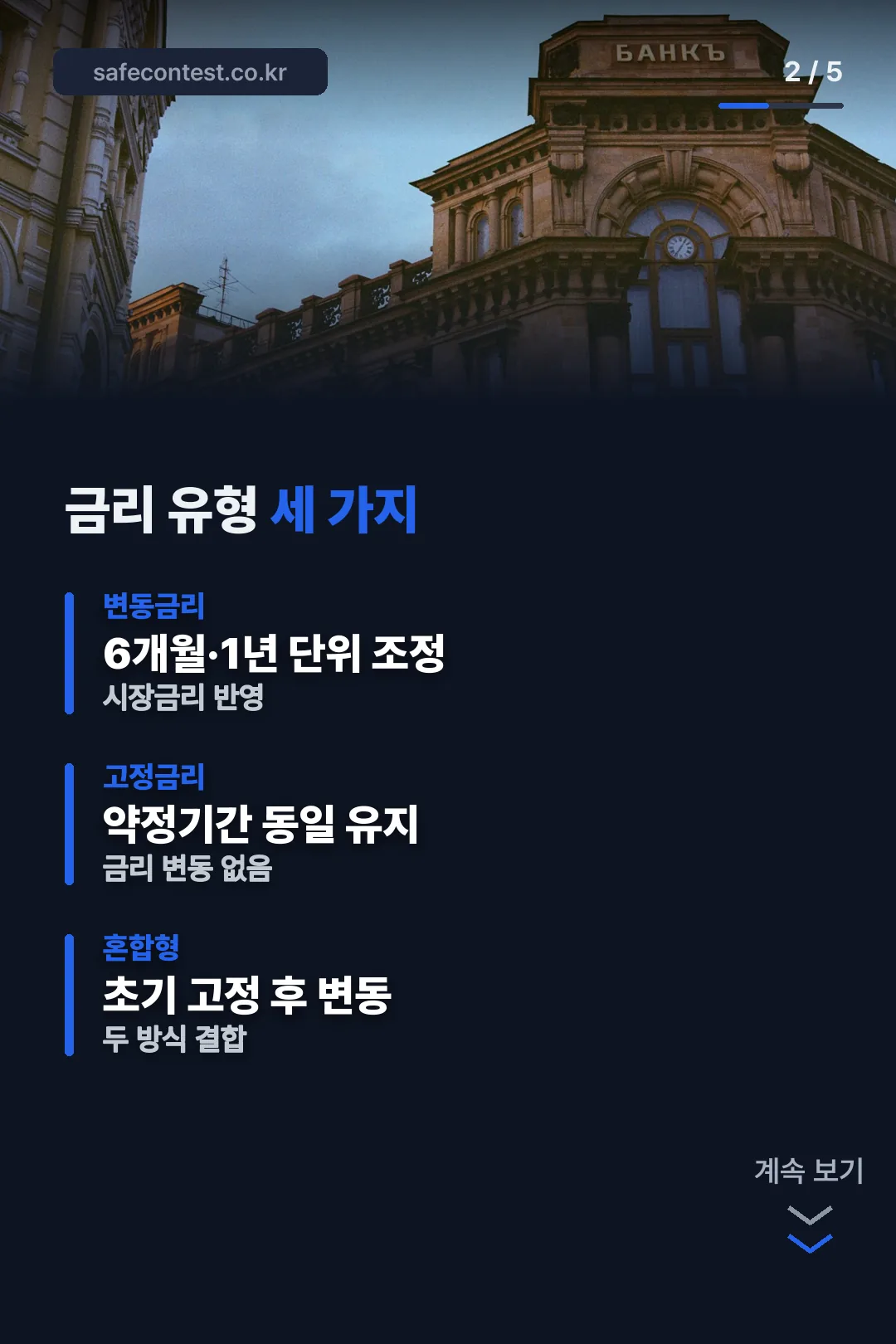 금리 유형 세 가지
