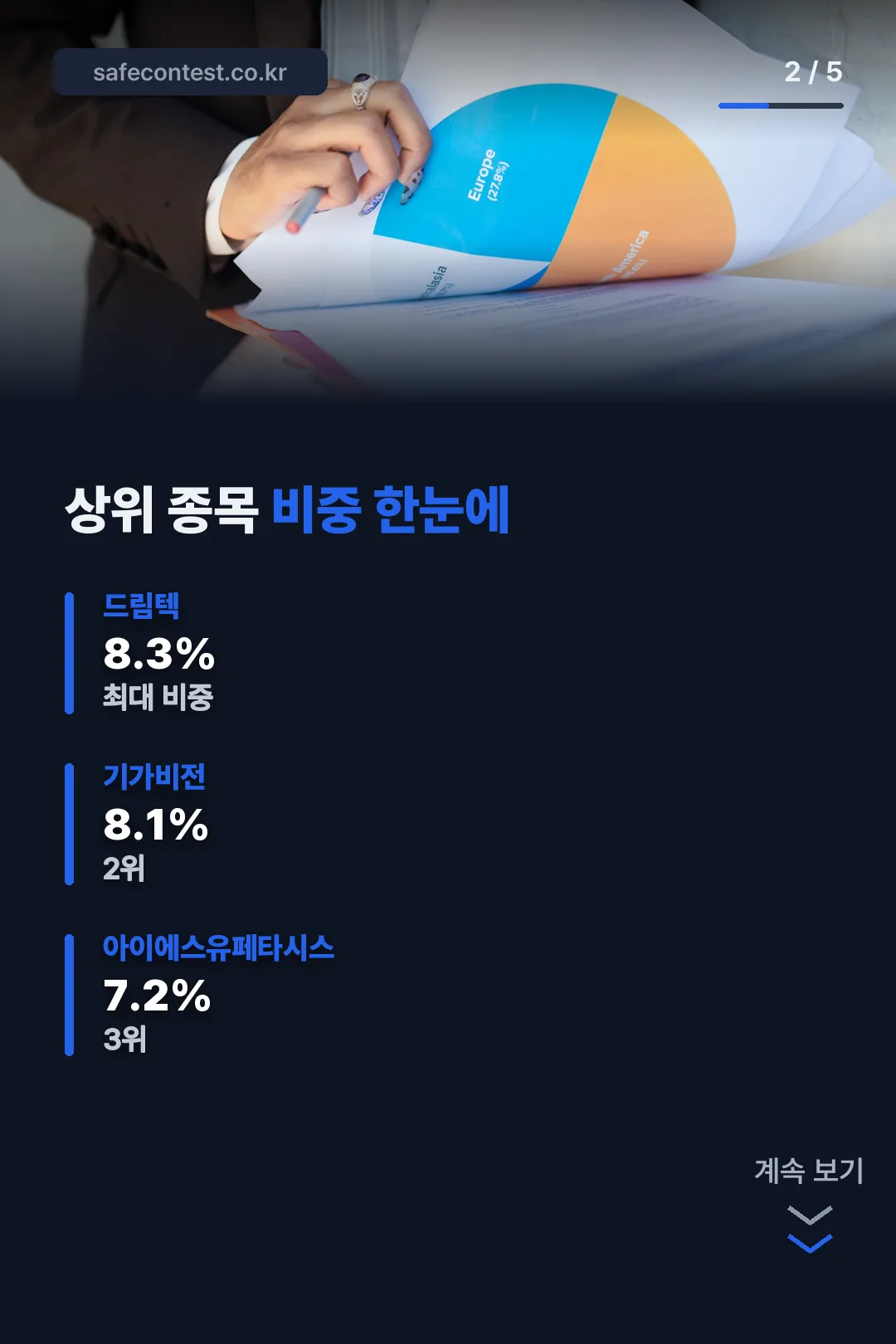 상위 종목 비중